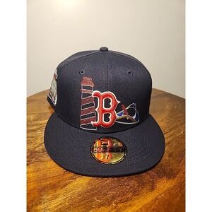 BOSTON RED SOX MLB MEN'S‎ NEW ERA 59FIFTY STATE STITCH FITTED HAT SIZE 7 1/8